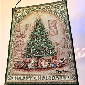 Happy Holidays Tapestry Wall Hanging by Dan Morris